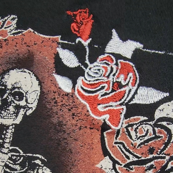 Gothic Embroidered Rose and Skeleton Tee, Future State NWT Urban Outfitters - Picture 4 of 12